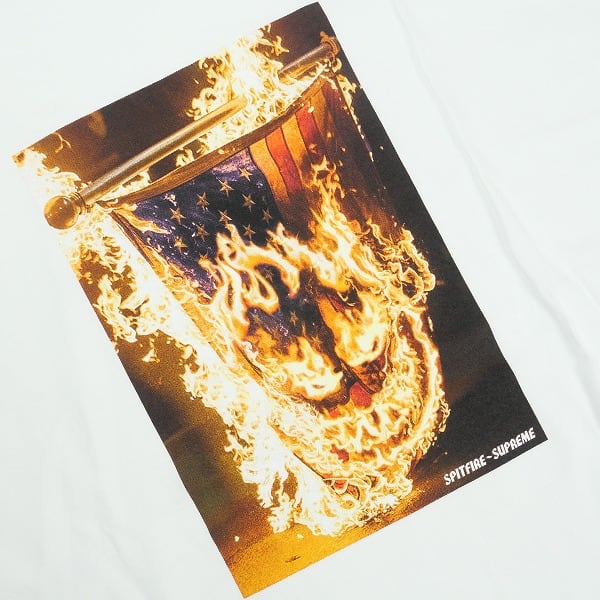 Size【L】 SUPREME シュプリーム ×Spitfire 26SS Flag Tee White T
