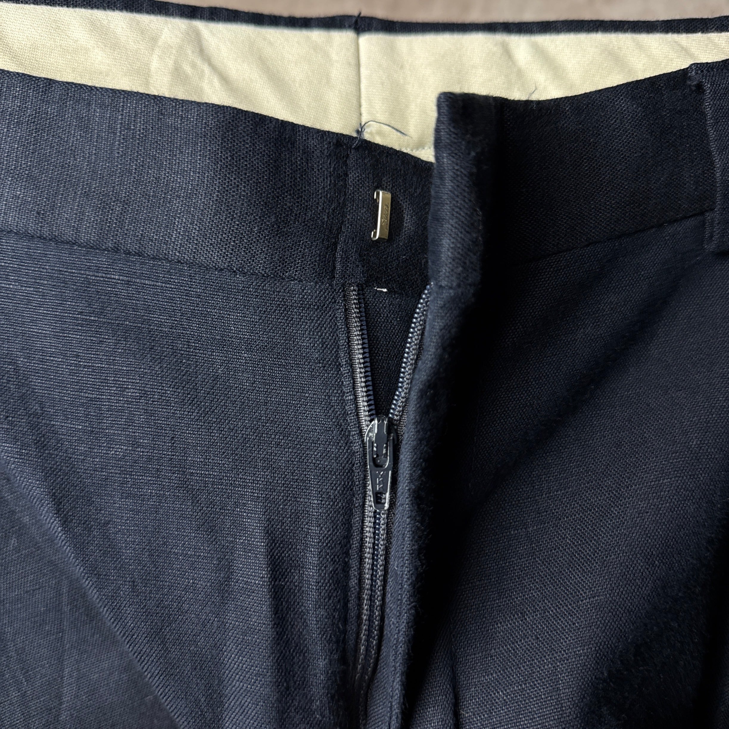 90's~00's Polo by Ralph Lauren Linen×Cotton Slacks IN TUCK DARK