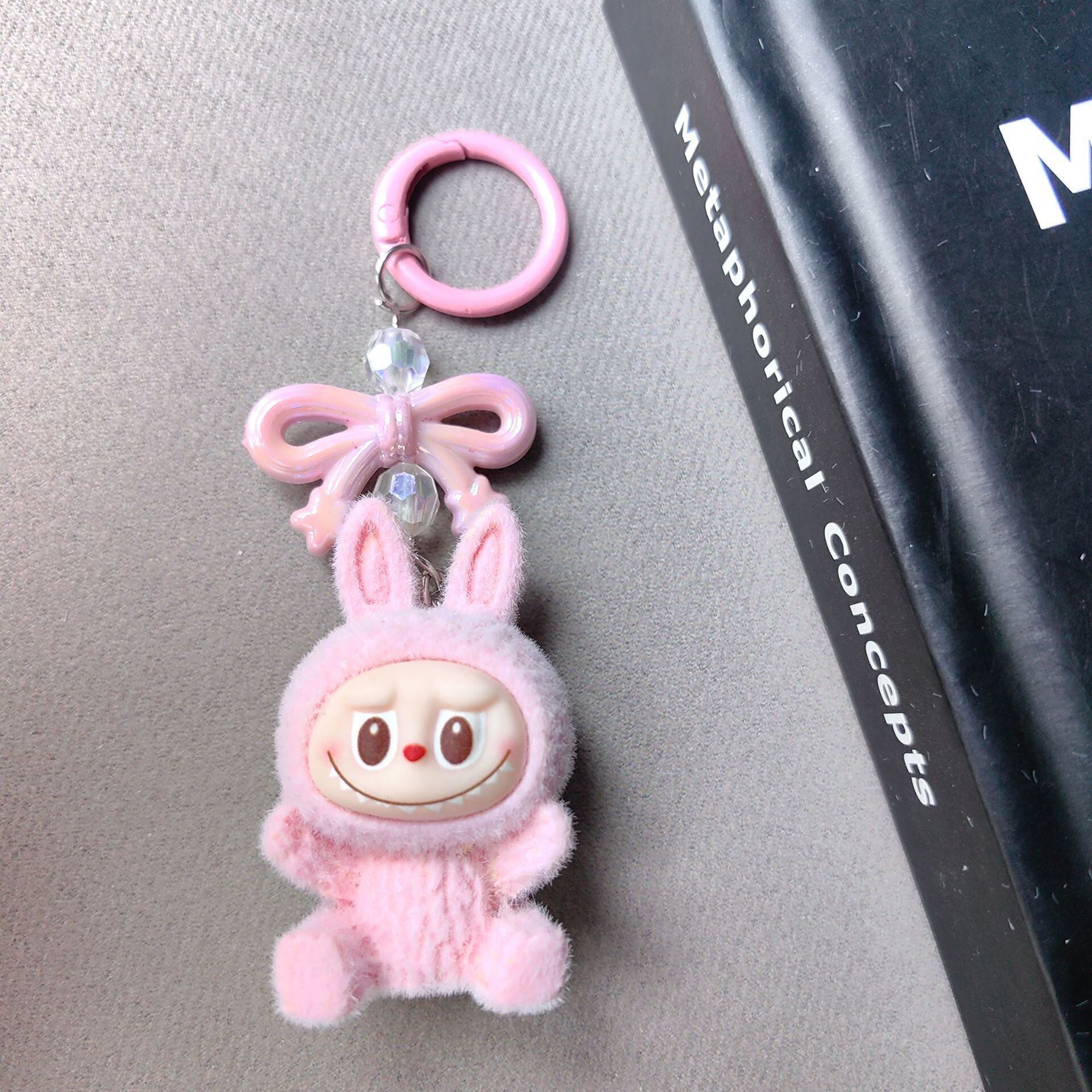ちっちゃな萌えフィギュア！labubu ラブブ フェルト キーホルダー 萌え