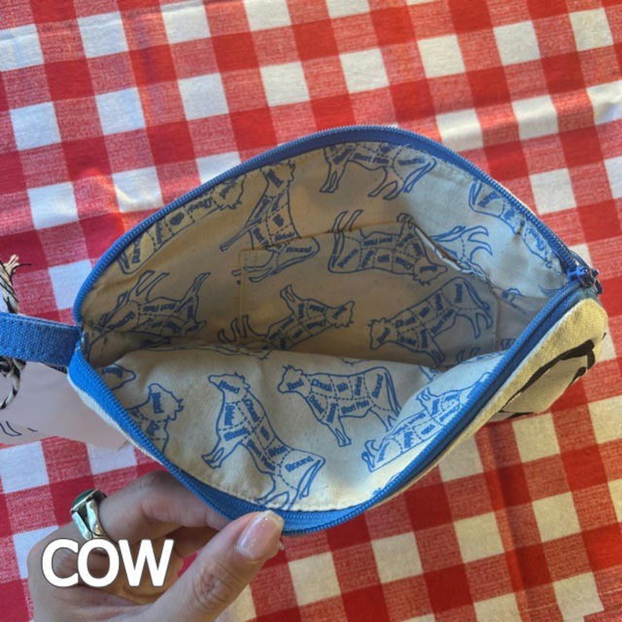Die-cut pouch　3Type　COW PIG　ダイカットポーチ　牛　豚　羊　アニマル　animal　ポーチ