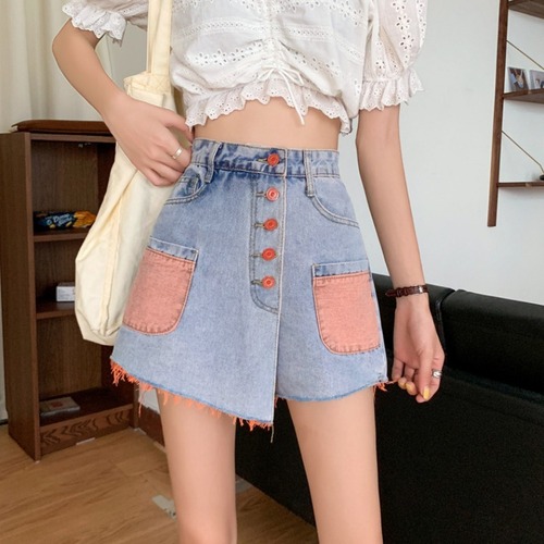 ✞ サマーポケットカラーショートパンツスカート 夏物 ✞ゴスロリ SM ミリ 甘ロリ クラロリ 和ロリ エレガント 黒ロリ 姫ロリ 華ロリ BB-BB9373995