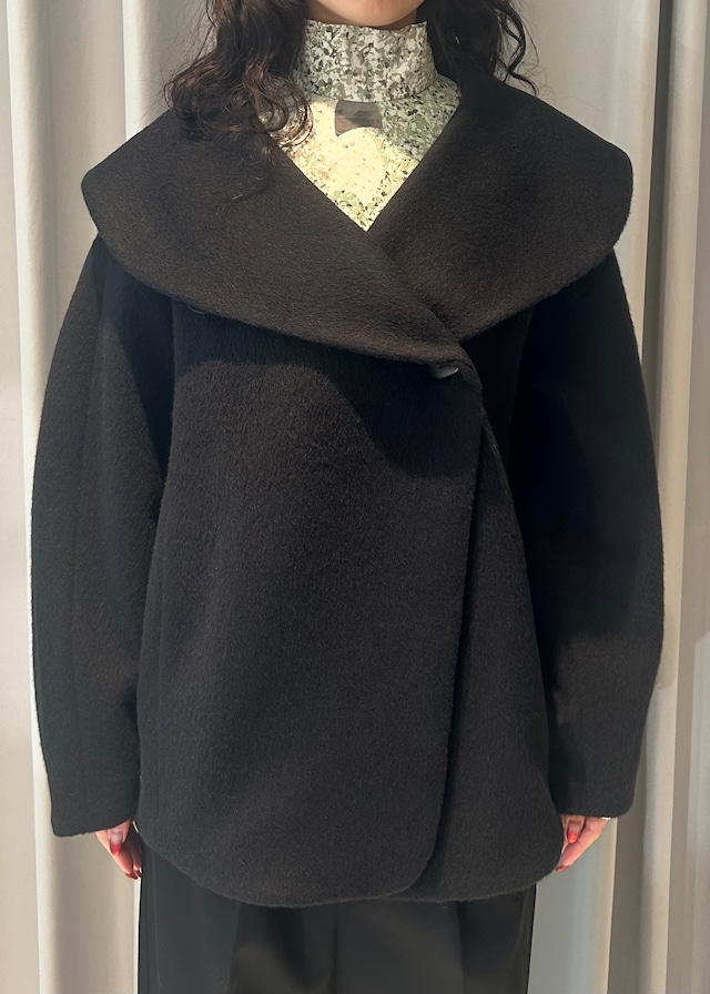 【25AW】Mame Kurogouchi マメ クロゴウチ / Wool Arupaka Shawl Short Coat / ショートコート