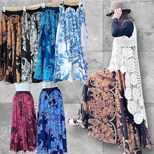 オリエンタル柄たっぷりフレアーパンツ