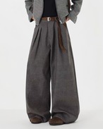 Check Wide Slacks（80％）