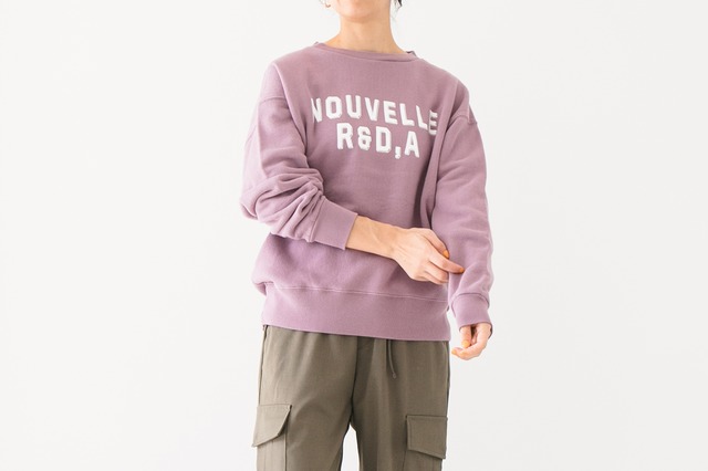 ORIGINAL FRENCH TERRY - CREW NECK SWEAT：裏微起毛 - "NOUVELLE"プリントスウェット