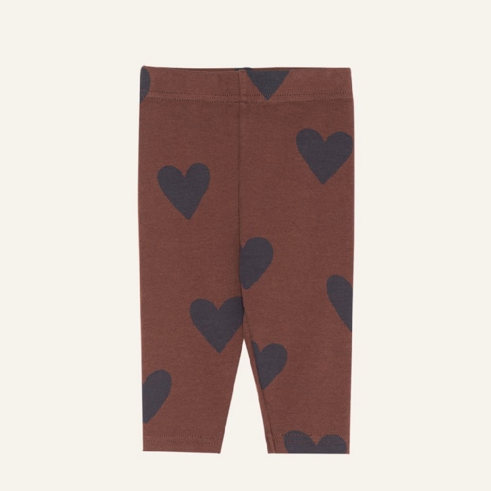 The Campamento Hearts AOP S/S Baby Leggings【12-24M】Brown