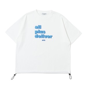 APD LOGO DRAWCORD SS TEE / WHITE