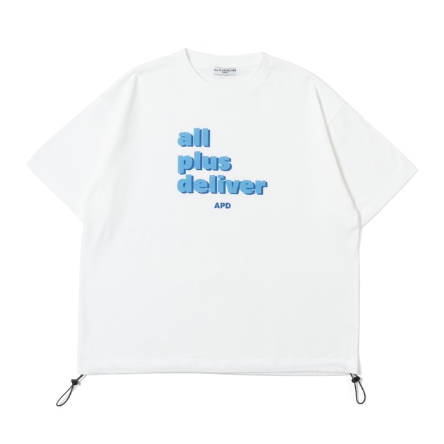 APD LOGO DRAWCORD SS TEE / WHITE