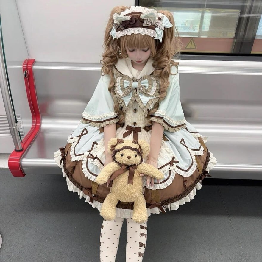 甘ロリ 3点セット ケープ×インナー×JSK ふわふわアイドル｜WithU
