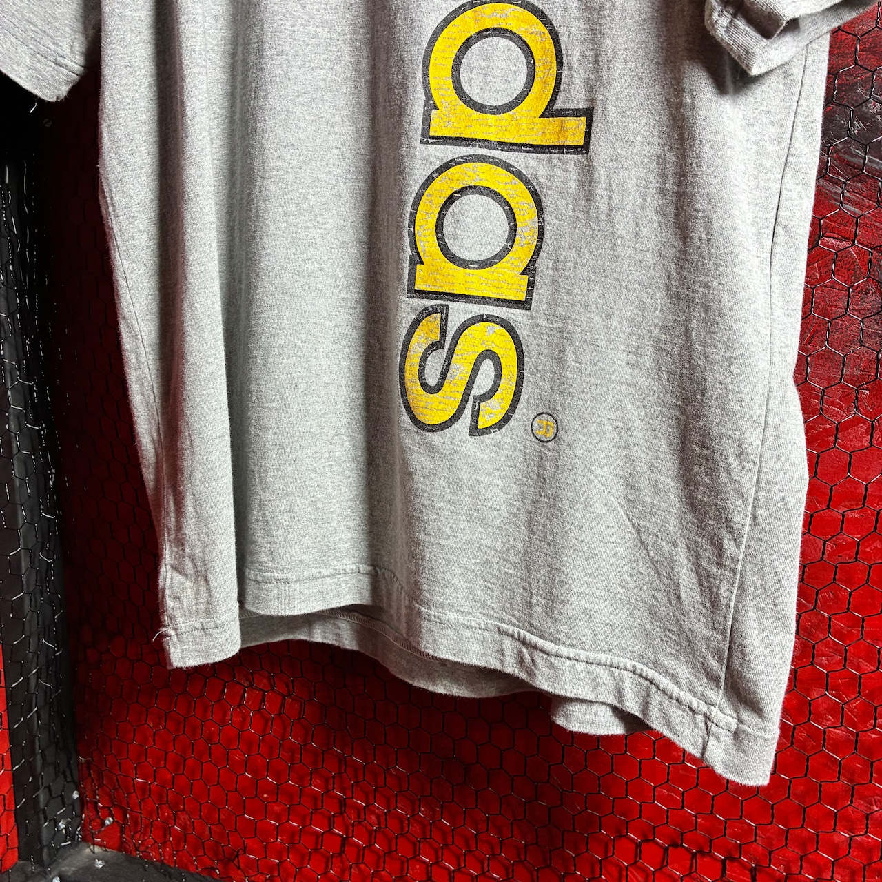 00s adidas ロゴTシャツ グレー トレフォイル アディダス