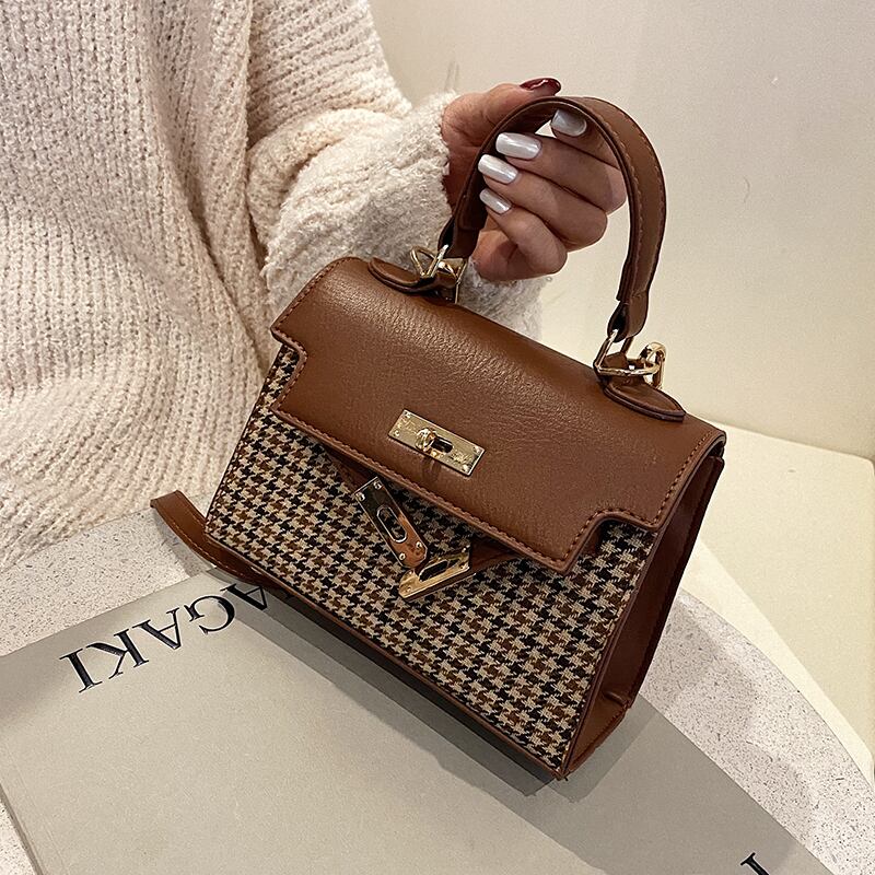 レッドオータムウィンタースタンダード レトロ 秋物 冬物 スクウェア 手作りハンドバック94747247741