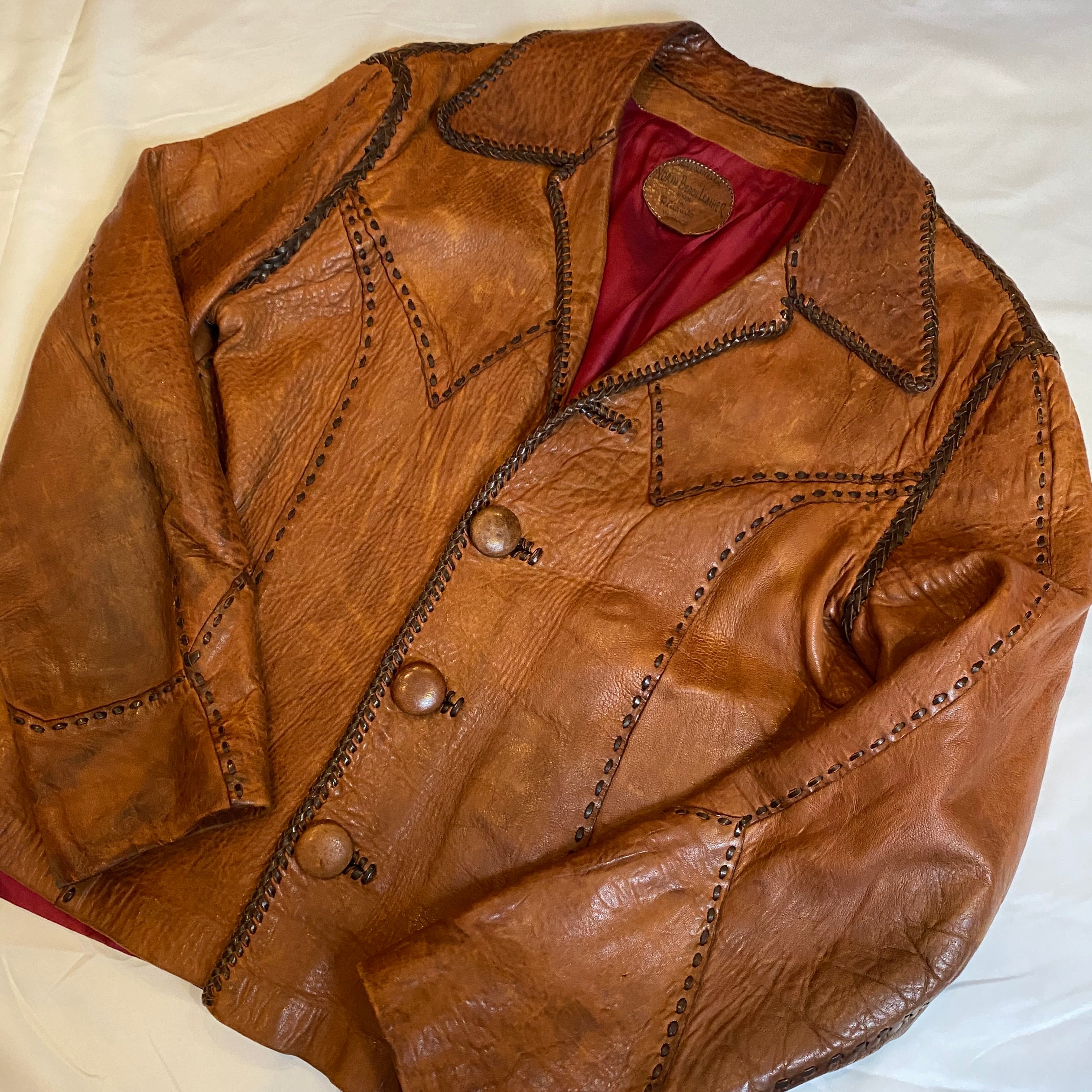 vintage 1970's NORTH BEACH LEATHER craft leather jacket | NOIR ONLINE