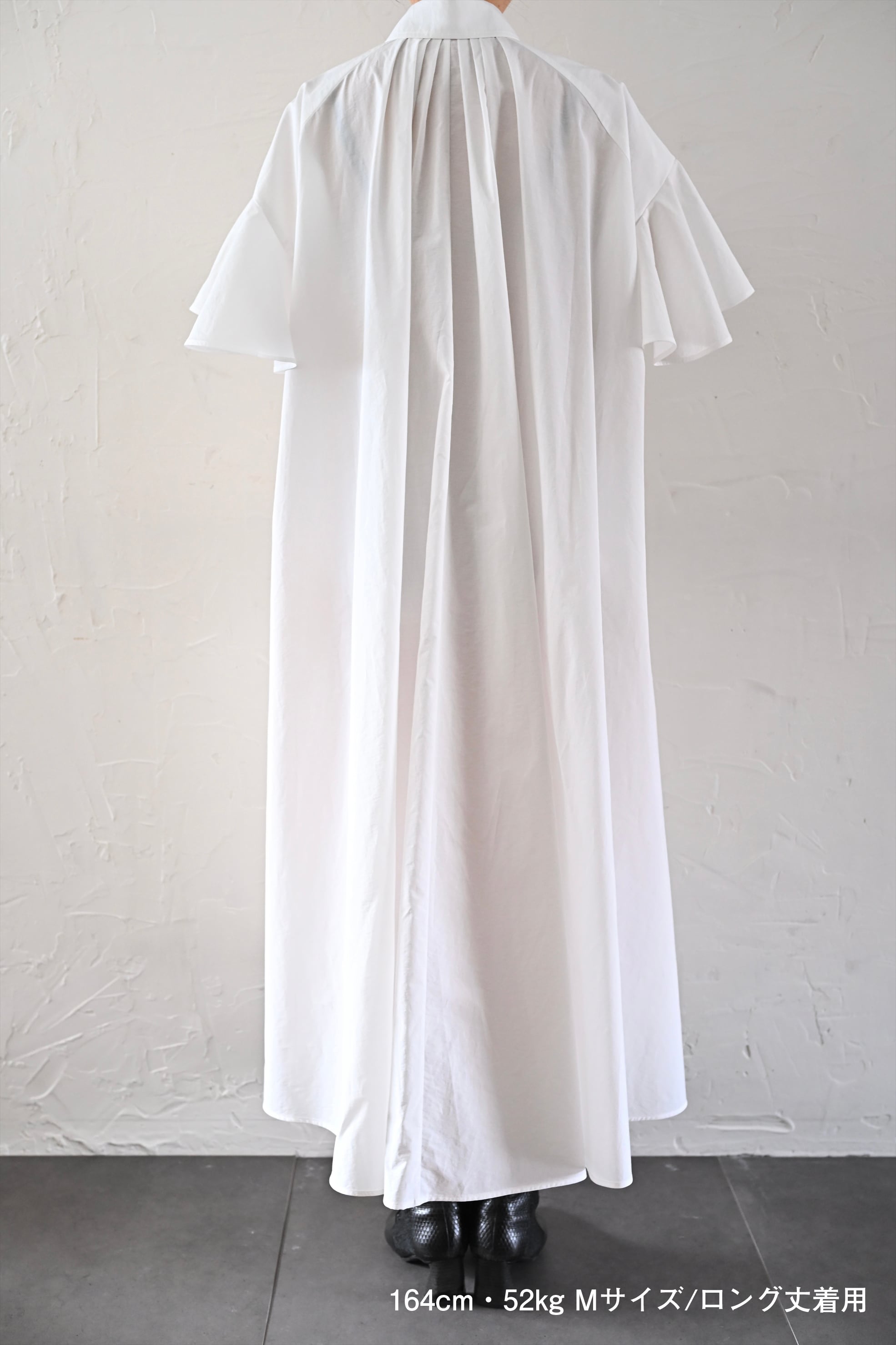 SHIRT DRESS / WHITE（シャツドレス / ホワイト） | MASAHIRO OKUNO