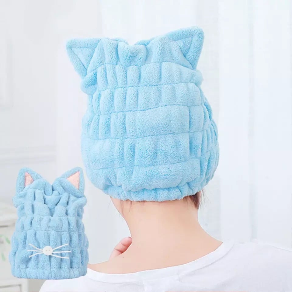 猫耳マイクロファイバーキャップ