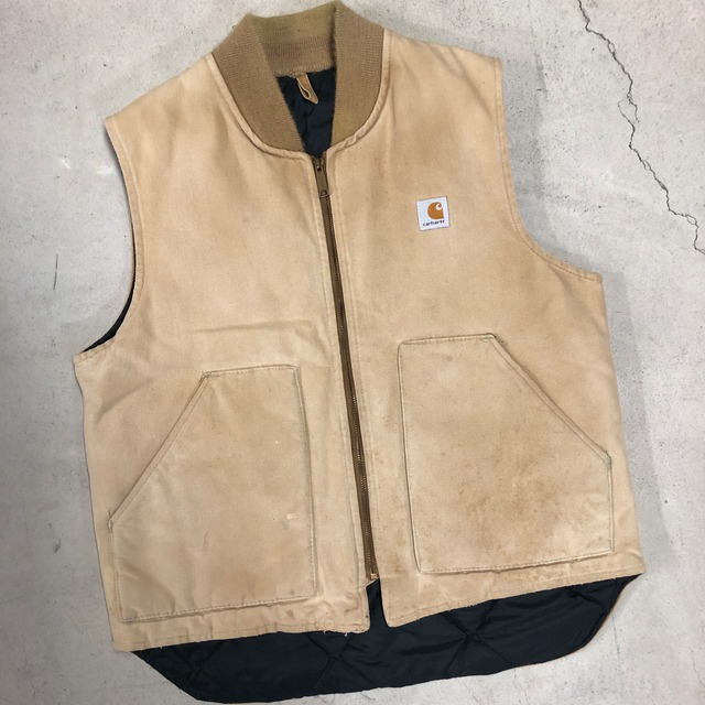 1980'S CARHARTT DUCK BEIGE VEST "最初期"