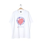 90s SCREEN STARS BEST USA製 ヴィンテージ Ｔシャツ ACHY BREAKY BLOOD DRIVE 袖裾シングル 白 ホワイト サイズXL 古着 @BZ0161