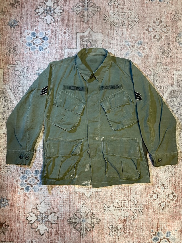 60s / U.S.ARMY Military / Jungle Fatigue Jacket / REMAKE