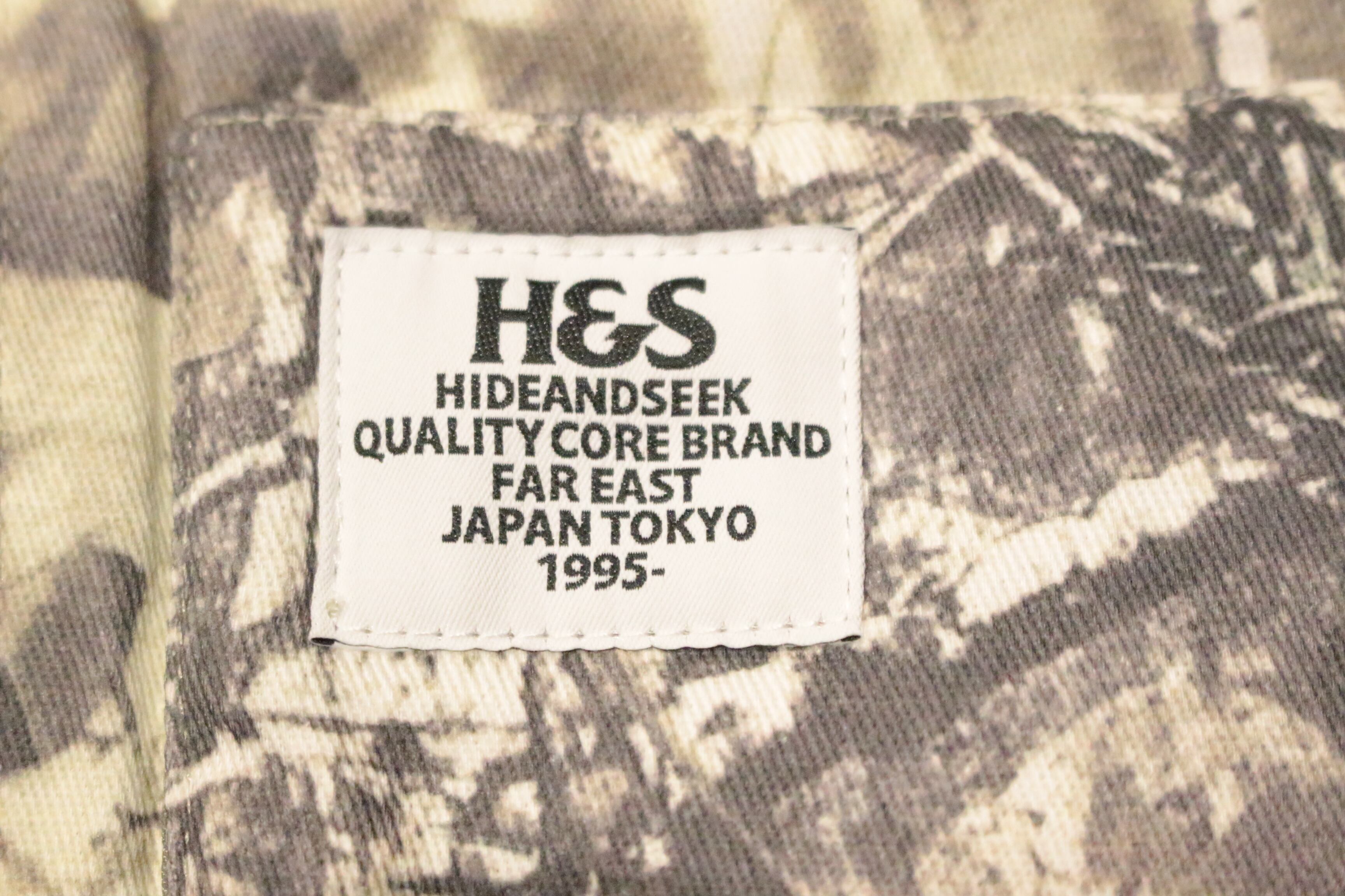 HIDE AND SEEK】Camo Zip Work Vest -BEIGE CAMO（ハイドアンドシーク