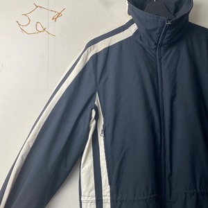 PRADA asymmetrical line design black nylon jacket