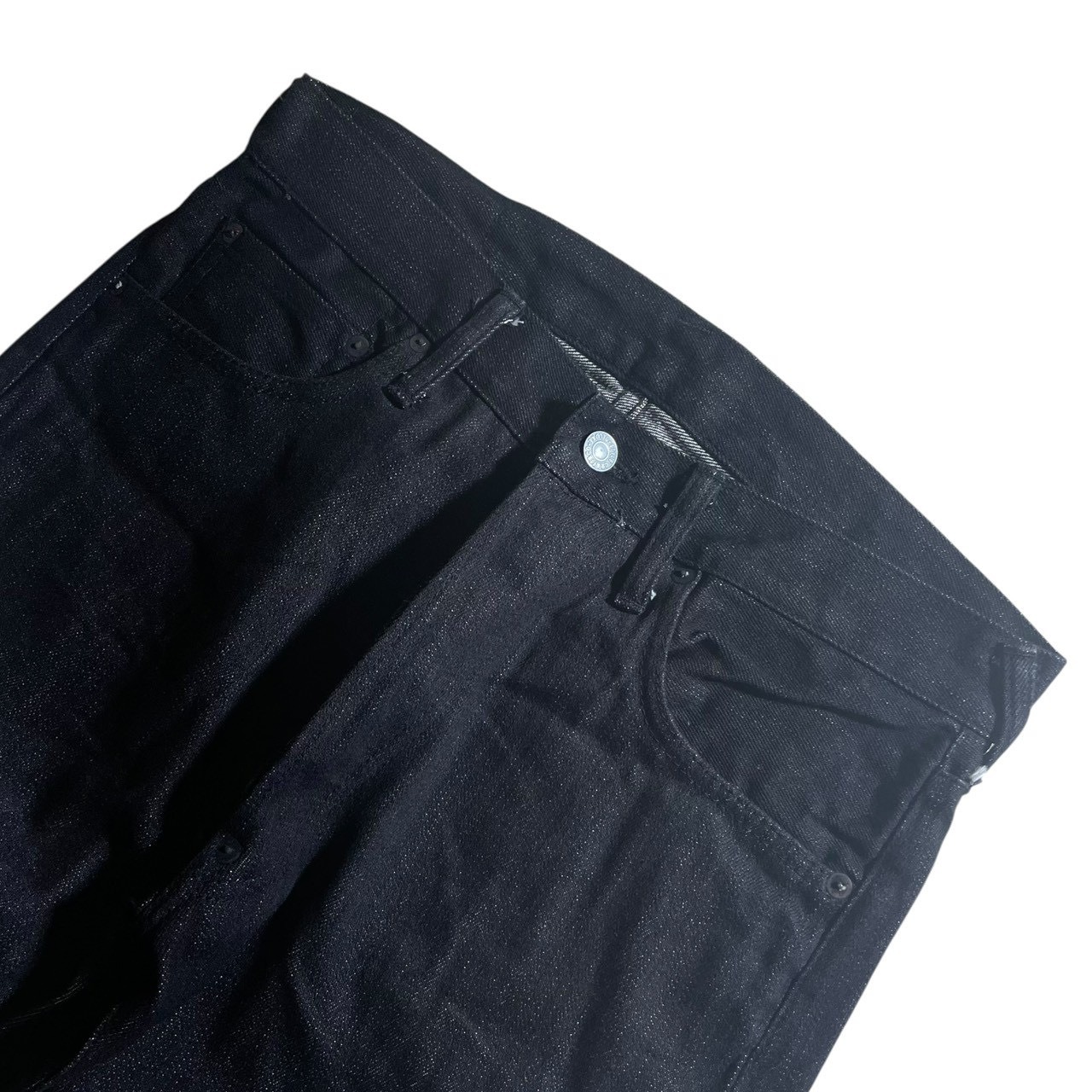 美品 EVISU 2000 白カモメ 先染め ブラックデニム 30×35 日本製 ボタン 