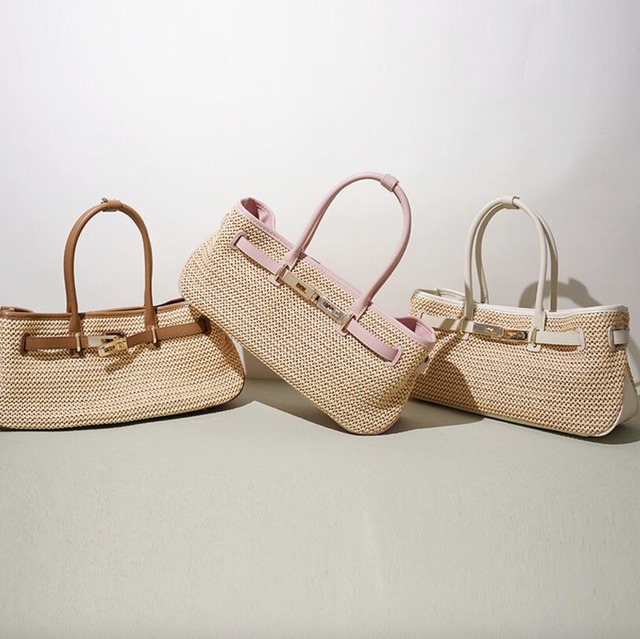 【3 colors】 Woven Straw ミニバッグ [26010383]