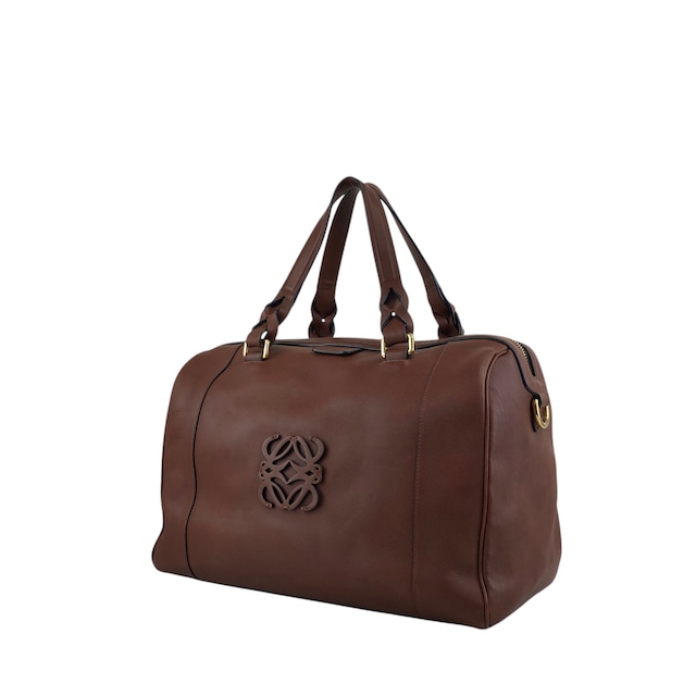 LOEWE ロエベ フスタ31 ハンドバッグ ブラウン アナグラム レザー 2way ボストン vintage ヴィンテージ オールド c288vn