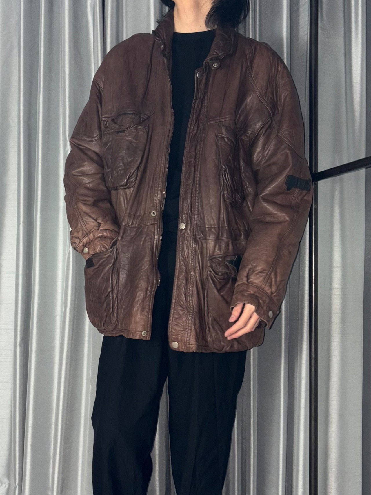 unknown vintage leather coat