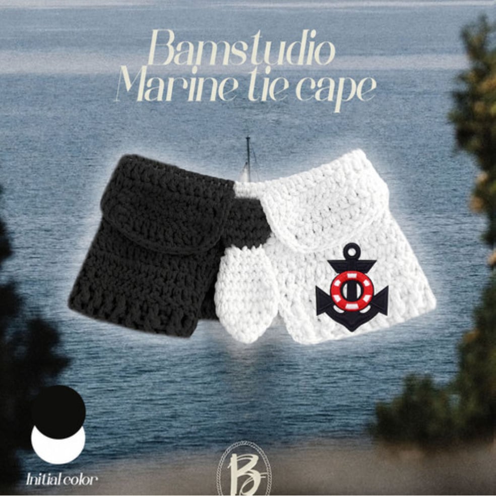 予約【Bam’studio】Marin tie Cape (Black)