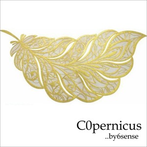 【Gold】Tablecloth/ランチョンマット リーフデザイン　浜松雑貨屋Copernicus