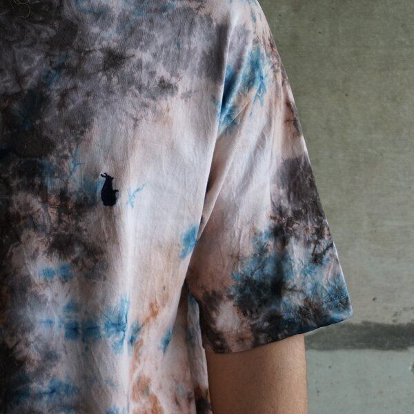 devadurga メンズ tシャツ 泥染め 藍染め SANGO WIDE CUT SEW 全1色