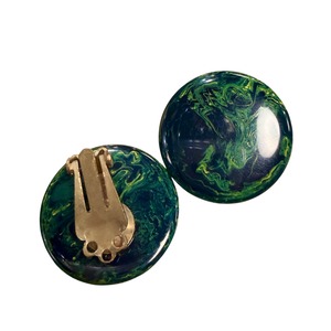 ベークライトイヤリング グリーン