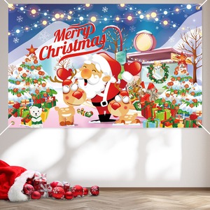 【特価処分】Paready クリスマス タペストリー 飾り 壁掛け バナー 壁 窓 玄関 多機能 装飾 Merry Christmas 背景 デコレーション インテリア 布ポスター お店 サンタさん