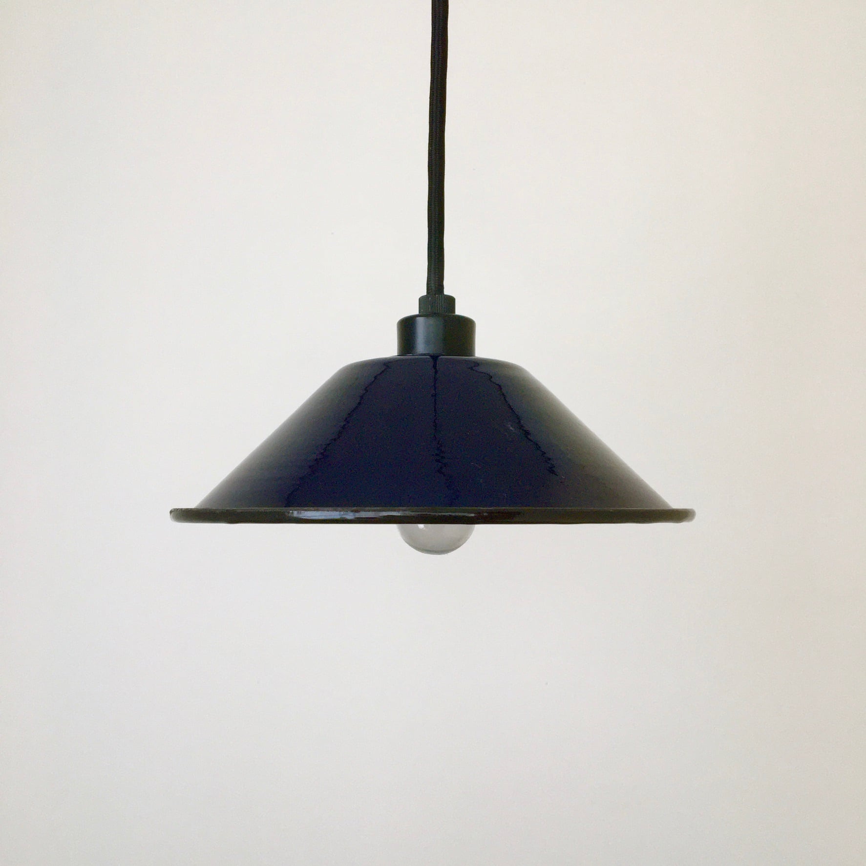 ホーロー ランプシェード ネイビーブルー｜Enamel Iron Lampshade Navy