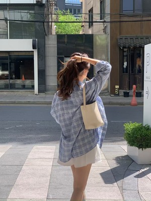 [LITER] fresh check shirt