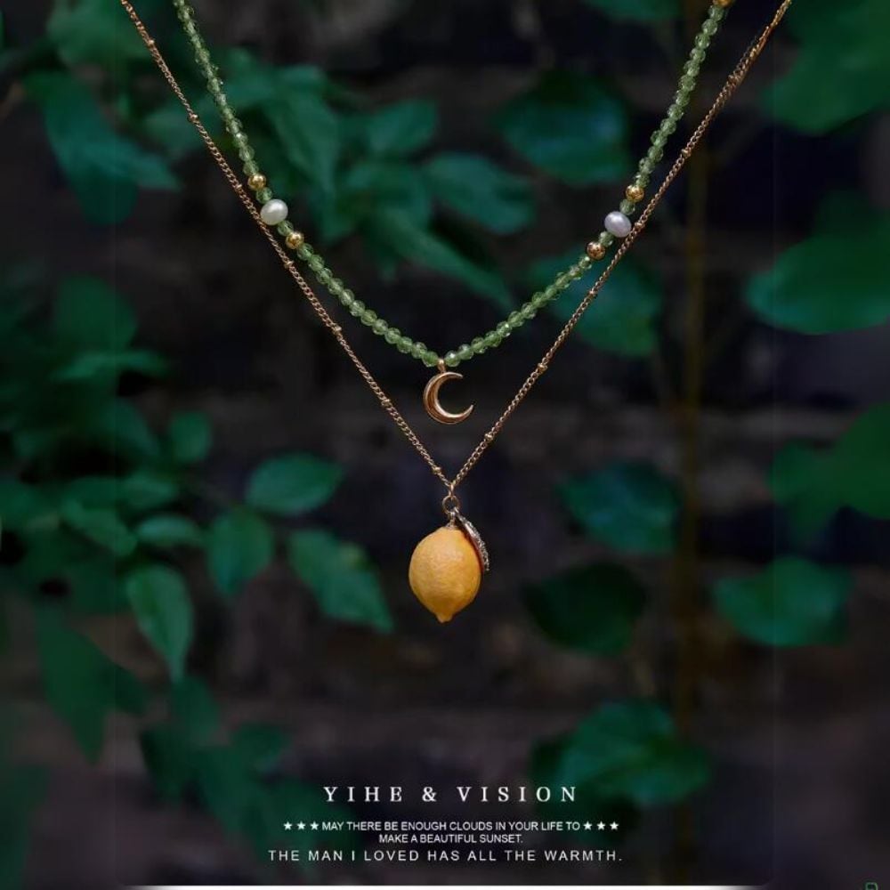 レモンと月の淡い関係ネックレス E00415 | EMMA GRAND