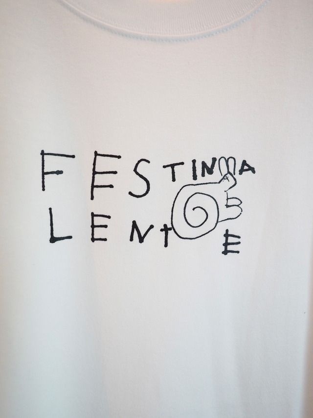 FESTINA LENTE オリジナル 手描きロゴ Long sleeve T shirt／Lサイズ