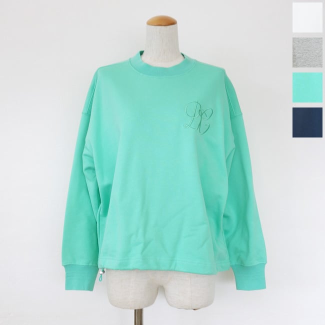 Dignite collier (ディニテコリエ) プルオーバー 裏毛 ドローストリング 刺繍ロゴ クルーネック TS-80267026