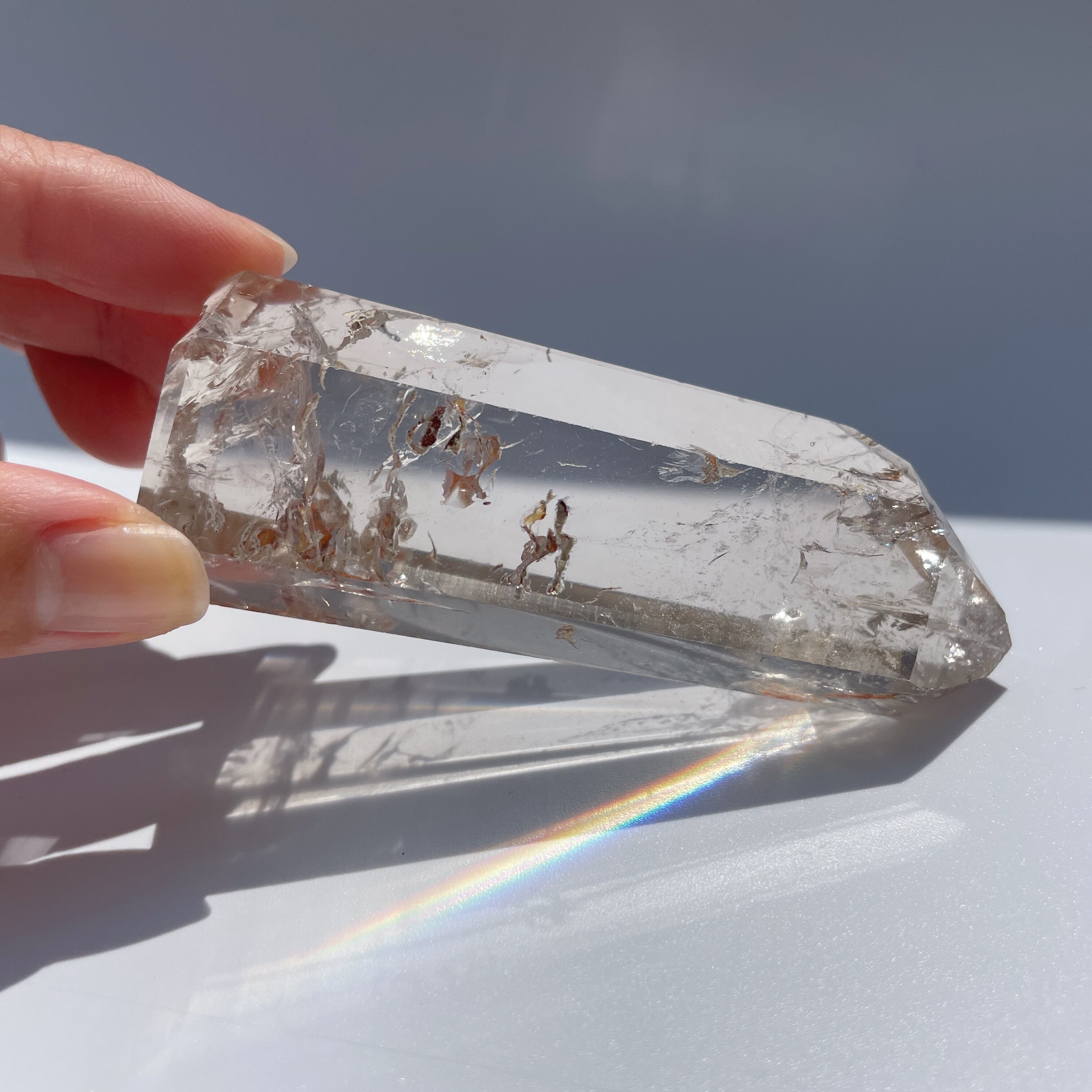 透明感のある、ライトブラウン。スモーキークォーツ タワー32◇Smoky