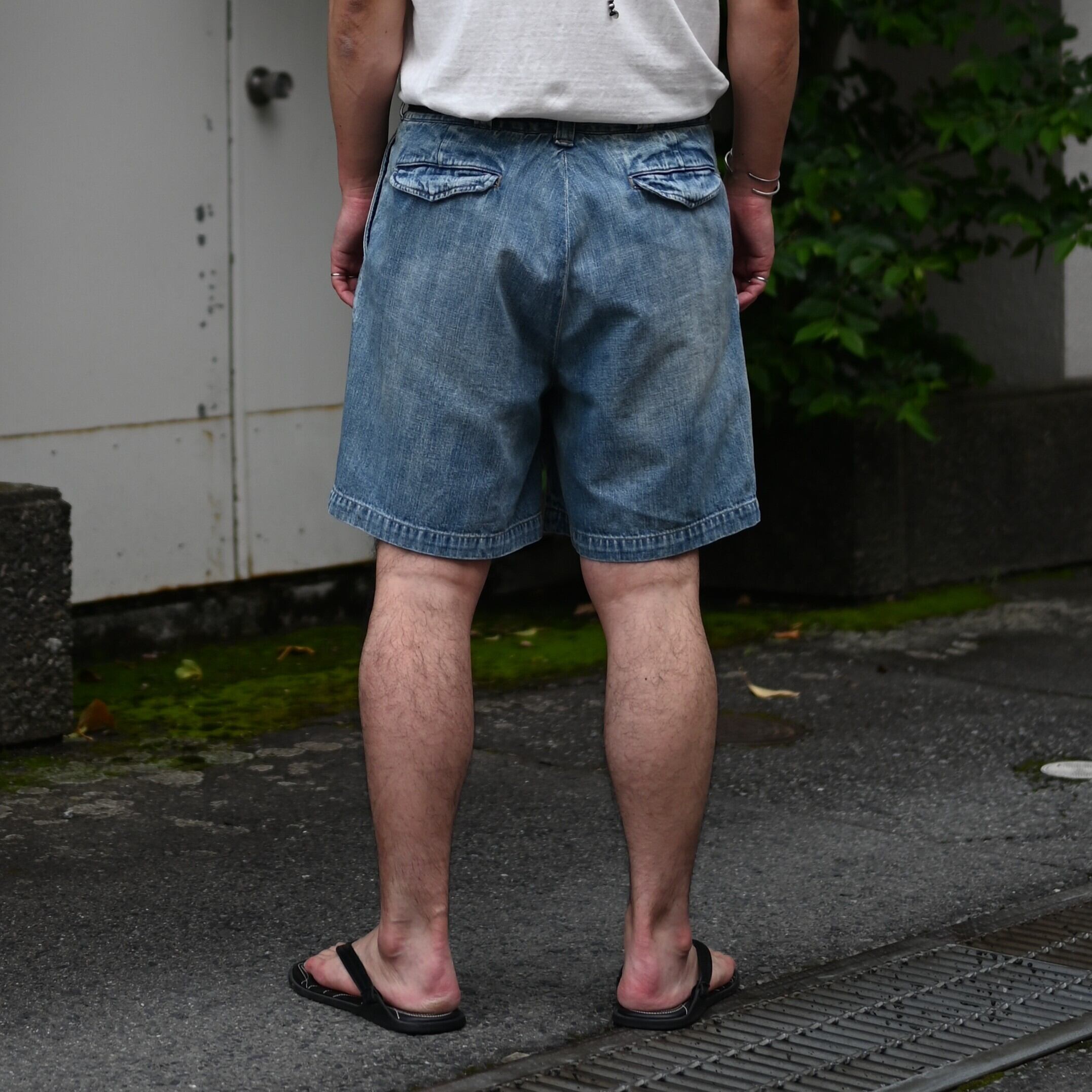 BOWWOW / US ARMY DENIM SHORTS AGED | GANKO