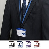 オープン工業 吊り下げ名札 アーバンスタイル 名札 カードホルダー ネームホルダー 脱着式 IDカード 名刺サイズ ハードケース 1枚 ブルー 青 NU-2P-BU