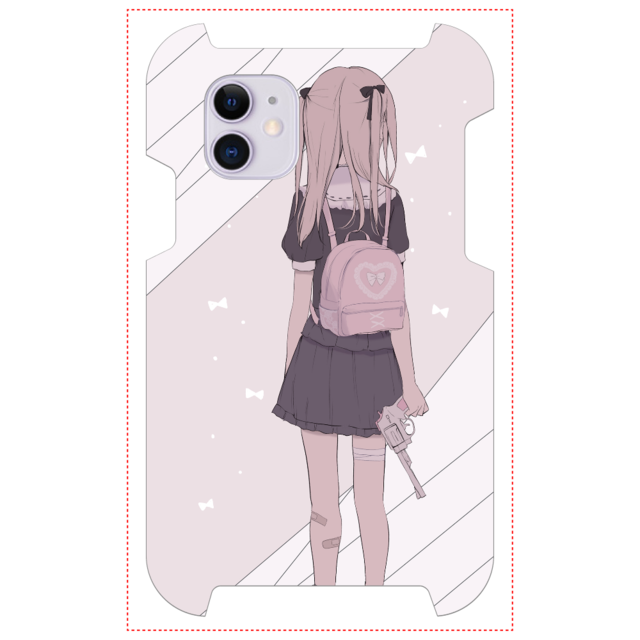 Iphoneケース スマホケース イラスト 可愛い女の子 エモい おしゃれ服 後ろ姿 病みかわいい メンヘラ ヤンデレ Iphone13 12 11 Aquos Xperia Galaxy Oppo Basio Android アンドロイド ケース おすすめ 個性的 セミロングヘア プリッツスカート 生足 人気 イラストレーター