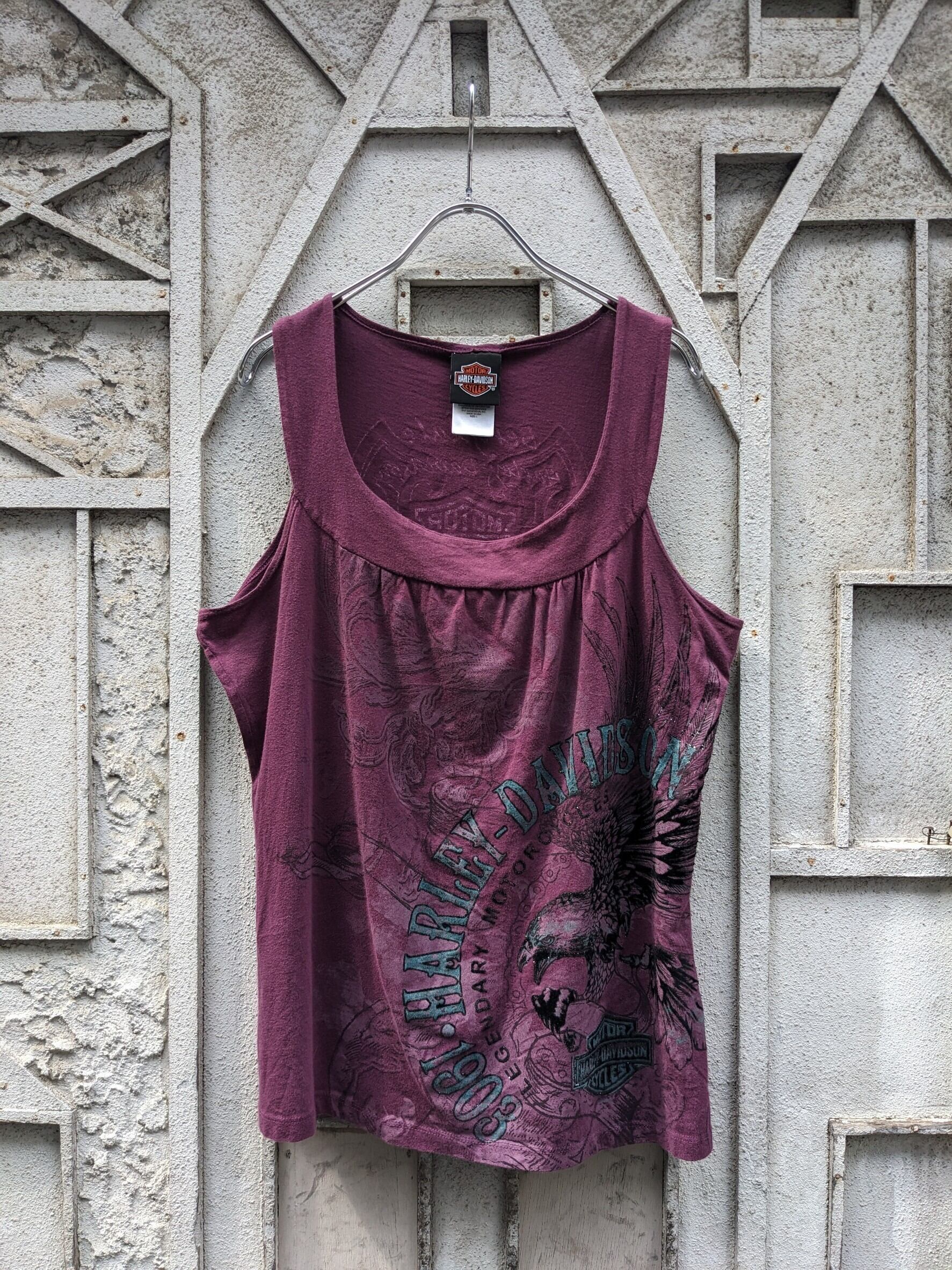 "HARLEY DAVIDSON" sleeveless tops / made in USA