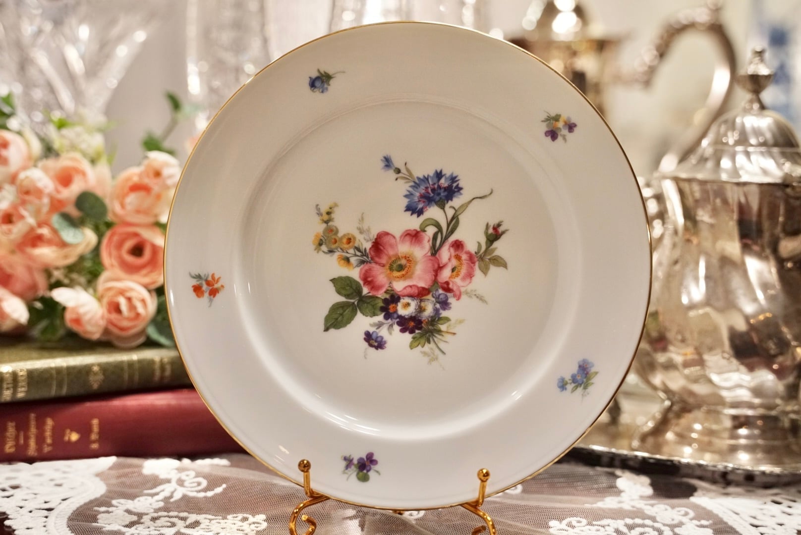 【Fürstenberg】フェルステンベルグ Bunte Blume ブンテ・ブルーメ 19cm ケーキ皿