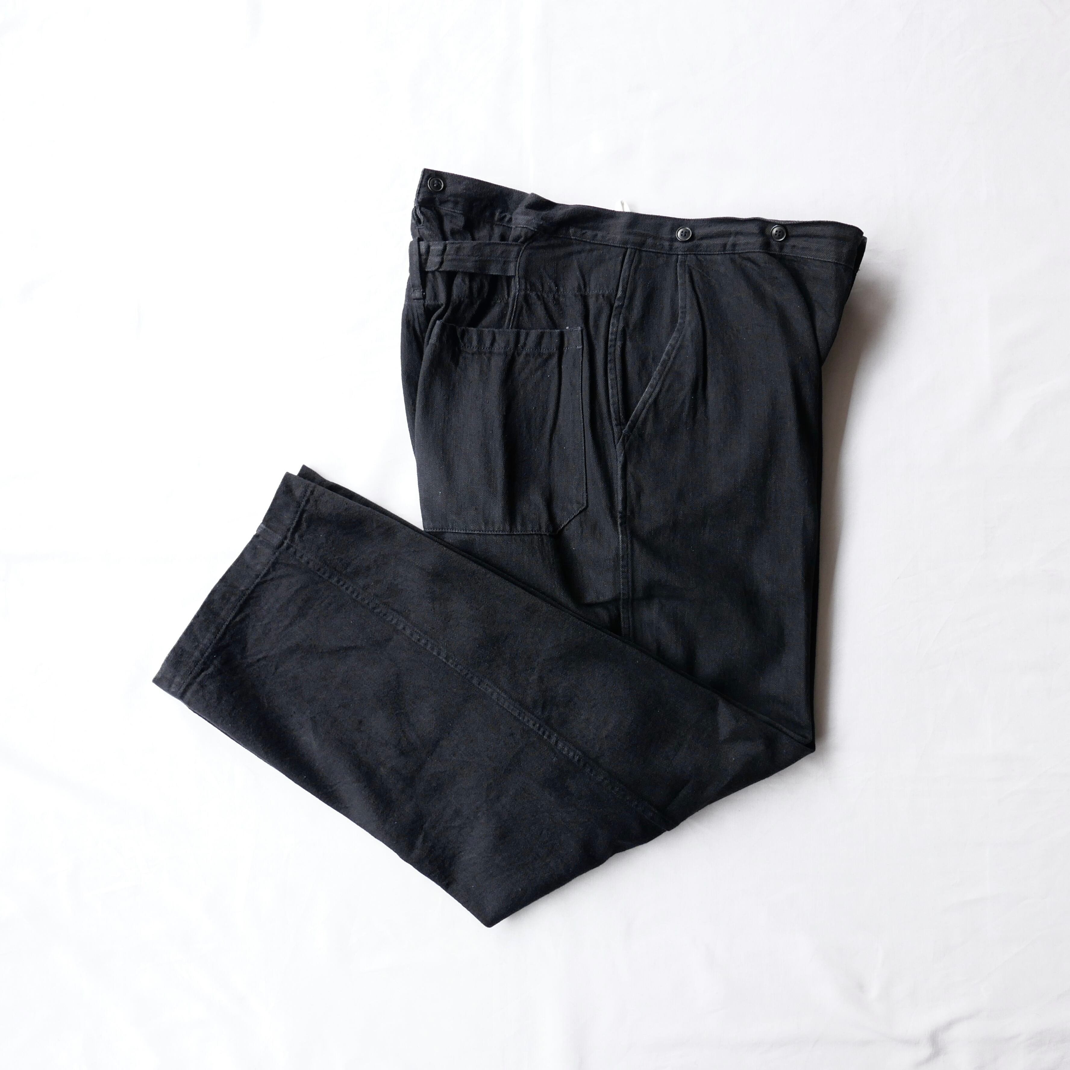 COMOLI BLACK DENIM OVER PANTS | safarionline