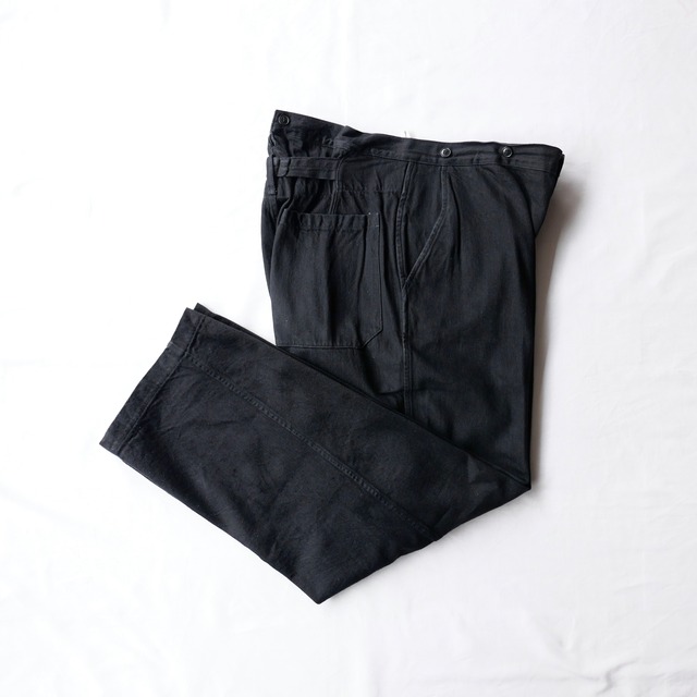 COMOLI BLACK DENIM OVER PANTS