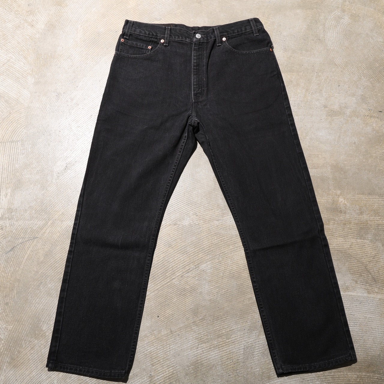 美品 36×30 USA 01年 Levi’s 505 サルファー ブラック デニム パンツ