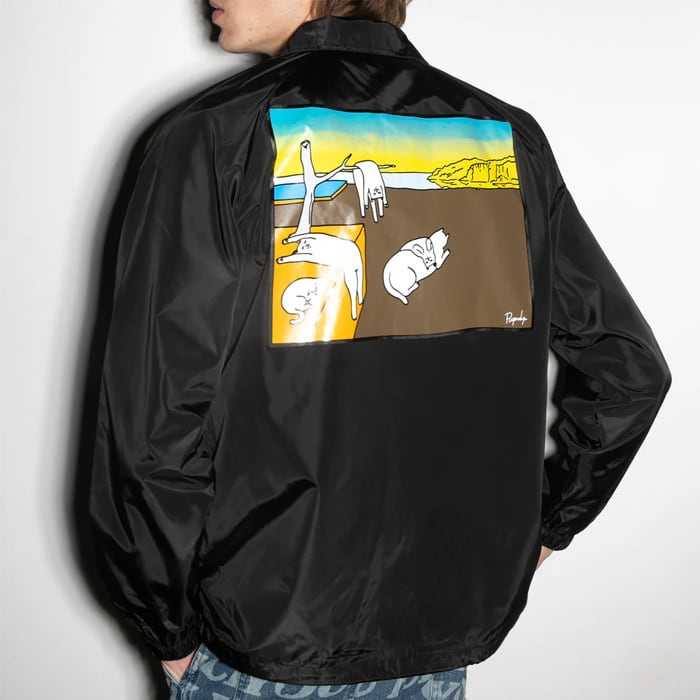 RIPNDIP リップンディップ コーチジャケット アウター 猫 Nermali Coaches Jacket Black ネコ ストリート