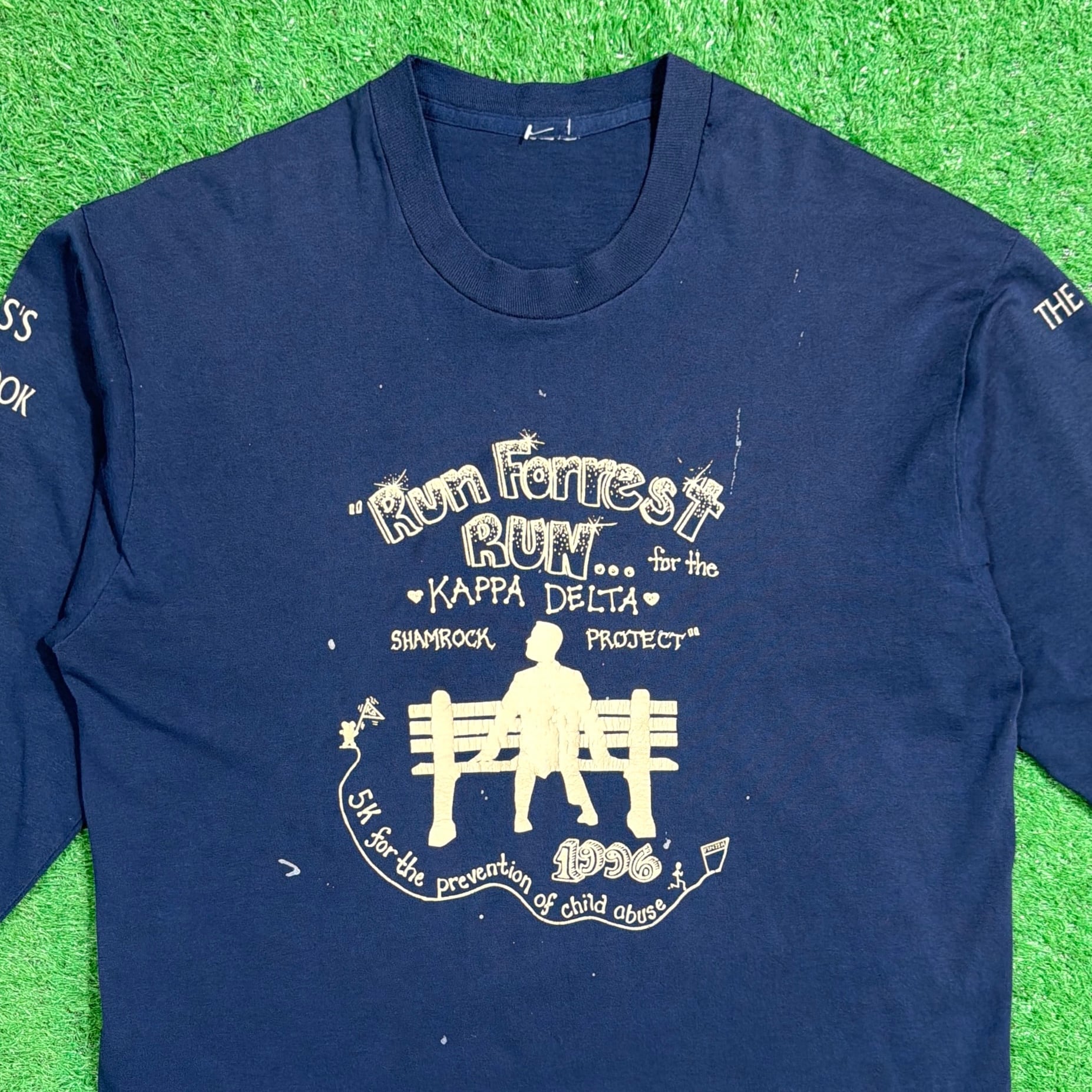 Men's】 90s フォレストガンプ パロディ 長袖Tシャツ / 90年代