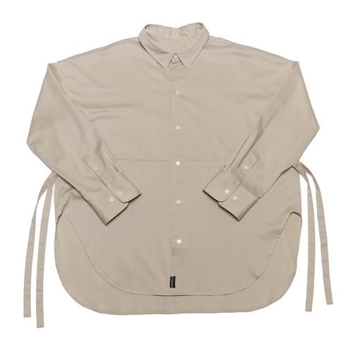 BIG SILHOUETTE SIDE RIBBON SHIRT -  BEIGE / ICEGREY / OFF / BLACK -（EZS0190003）