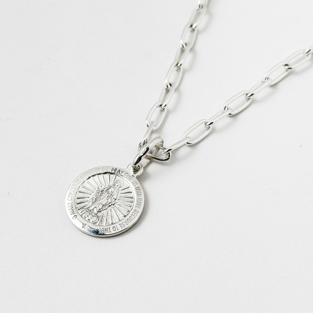 オメダイ コイン ネックレス with ボリューム ロング アズキチェーン